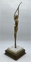 Art Deco Nude Woman Bronze/Brass? Statue