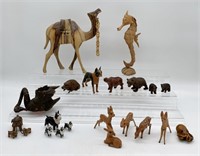 15+ Wood Carved Animals