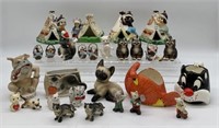 25+ pcs Ceramic Animals, Native Amercians, others