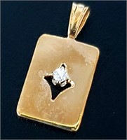 $900 14K  Diamond 0.01Ct Pendant
