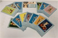 14 pcs-Pinup Girls from Stationery Boxes/Calendar