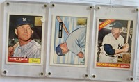 Three 1996 Mickey Mantle baseball cards!