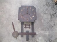 Antique National Clock Mfg Wood Clock, "AS IS"