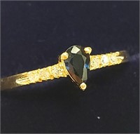 $1640 14K  Sapphire And Diamond Ring