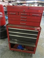 TOOL CHEST -- HAS KEYS W/ FILES & VISE (FOR PARTS)