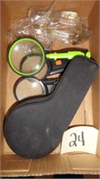 Wall Hooks / Magnifying Glasses Lot