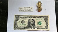 Money Clip & Dollar Bill