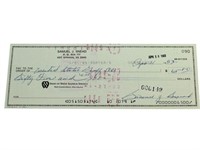 Sam Snead Signed Check