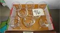 Clear Glass Wine Goblets