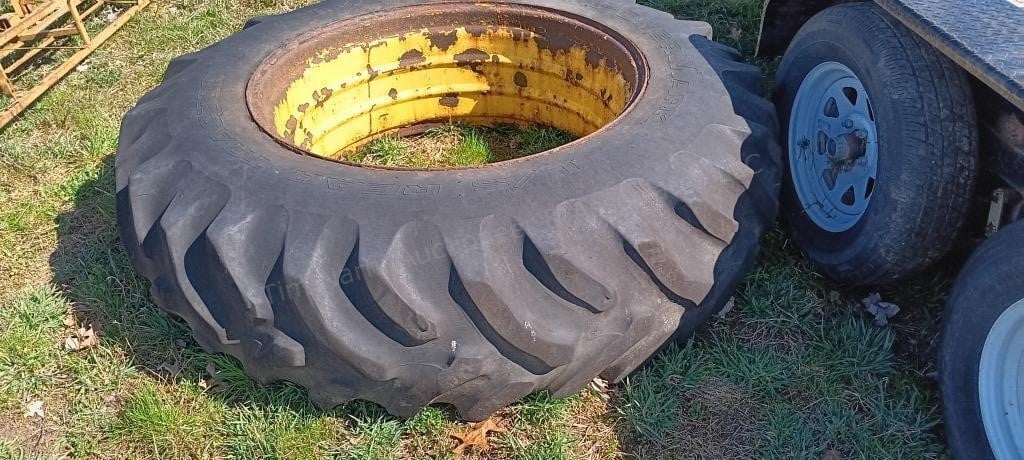 18.4x38 tire on John Deere open rim