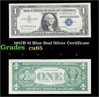 1957B $1 Blue Seal Silver Certificate Grades Gem C