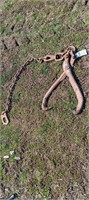 Log Tongs 2.5ft w/ 5ft chain