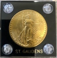1908 No Motto $20 Saint Gaudens Gold Coin