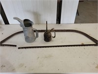 Old saw and can