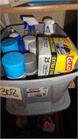 (2) Boxes - Cleaning Supplies / Paint Thinner