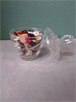 Crystal Jar with Buttons