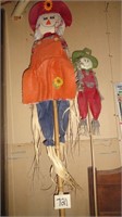 (2) Halloween Scarecrow Garden Stakes