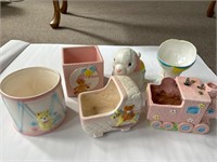 Vintage ceramic planters Children's Room Inarco