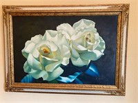 Large framed floral painting #76