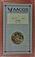 1982-D Washington Half Dollar Commem. AACGS MS65