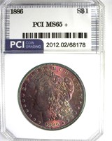1886 Morgan PCI MS65+ Beautiful Color
