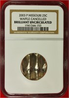 2003-P Missouri Quarter Waffle Cancelled BU