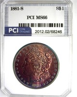 1881-S Morgan MS66 LISTS $425