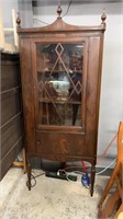 Vintage Wooden Corner Cabinet 77" High X 31" Wide