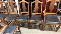 6 Vintage Wooden Chairs