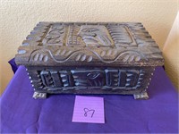 Carved wooden box #87