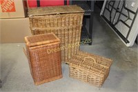 Wicker Baskets, various sizes, one is Laundry