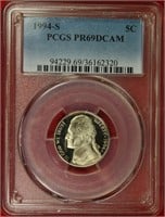 1994-S Jefferson Nickel PCGS PR69DCAM