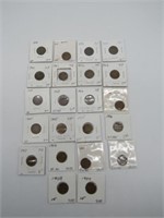 22 INDIAN HEAD CENTS XF/AU: