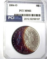 1884-O Morgan PCI MS65 Purple Crescent