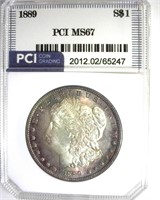 1889 Morgan MS67 LISTS $19000