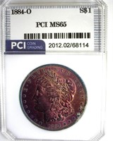 1884-O Morgan PCI MS65 Fantastic Color