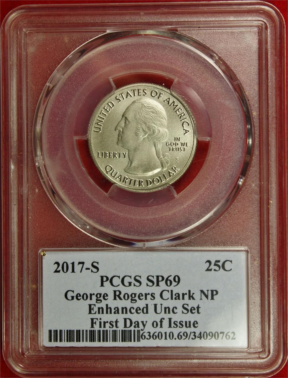 2017-S Clark Enhanced Quarter PCGS SP69