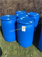 d2 (5) food grade 55 gallon plastic barrels