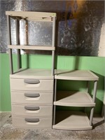 STERILITE 4 DRAWER CABINET W/ SHELVING & CONTENTS