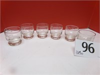 6PC ETCHED GLASS JUICE