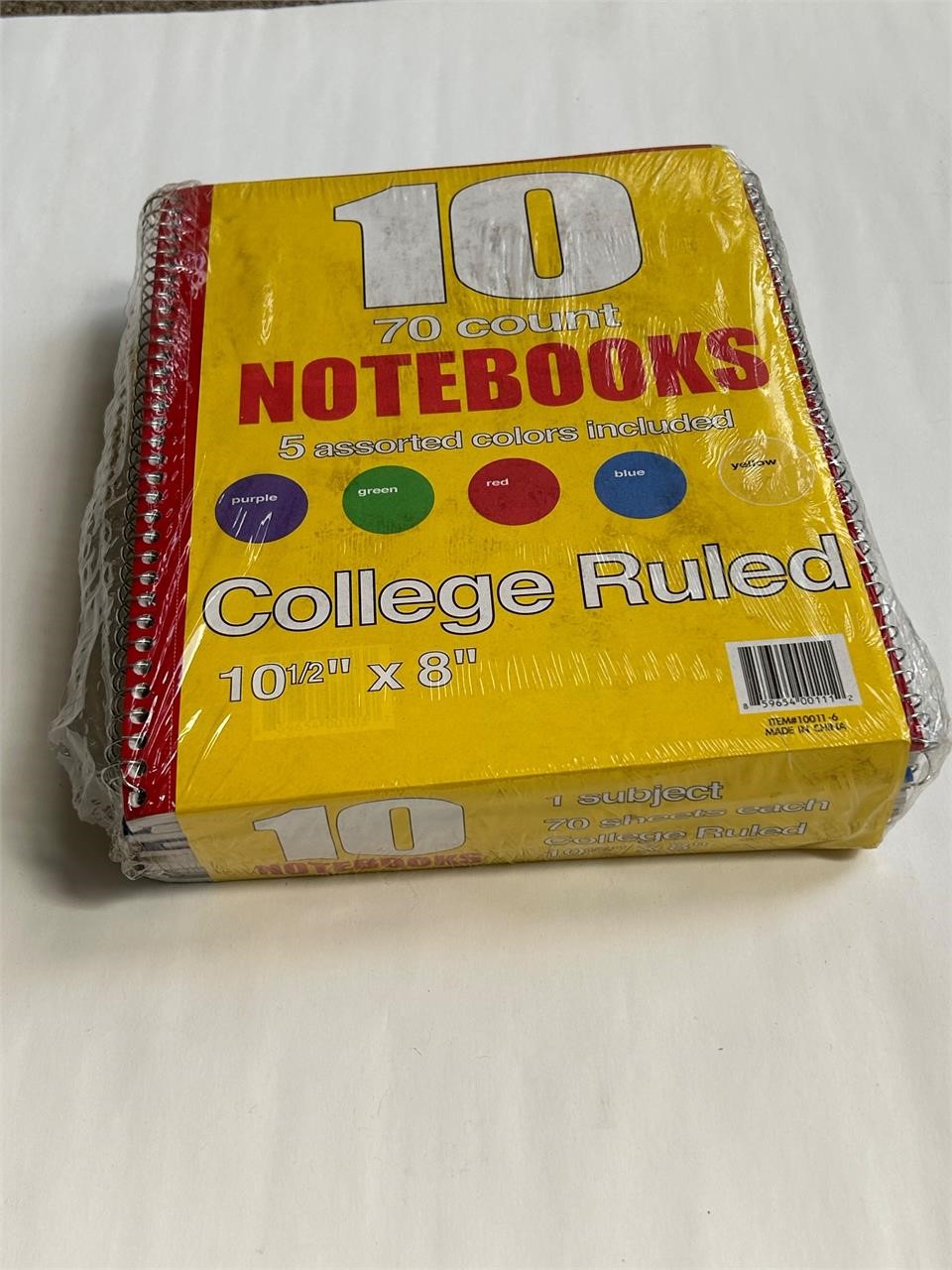 10 College Ruled Notebooks paper