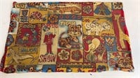 Circus Tapestry Mid Century 21“ x 13“