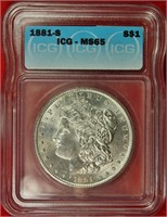 1881-S Morgan Dollar ICG MS65