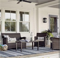 Halsted 4pc Outdoor Conversation Set - Tan