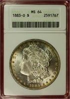 1883-O Morgan Dollar ANACS MS64