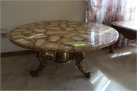 36" Gilded Round Coffee Table