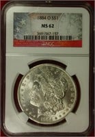 1884-O Morgan Dollar NGC MS62