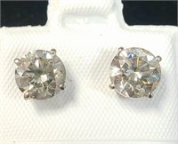$23500 14K  Natural Diamond (2.01Ct,Si,J-K) Earrin