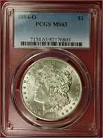 1884-O Morgan Dollar PCGS MS63