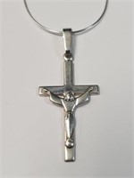 $80 Silver Cross 16"  Necklace
